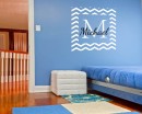 Customized Name Chevron Frame Wall Decal For Kids